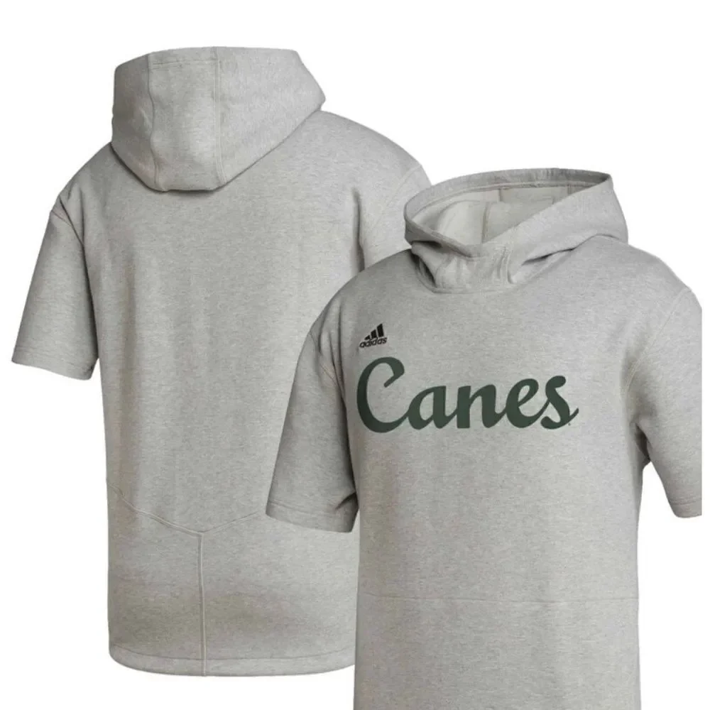 Men's adidas Heather Gray Miami Hurricanes Modern Classics Baseball Icon Tri-Ble